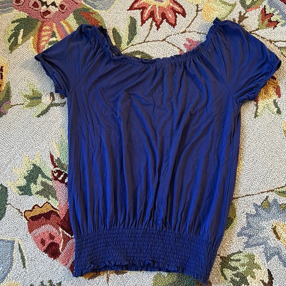 Cable & Gauge Tops Cable And Gauge Smocked Easy To Wear Short